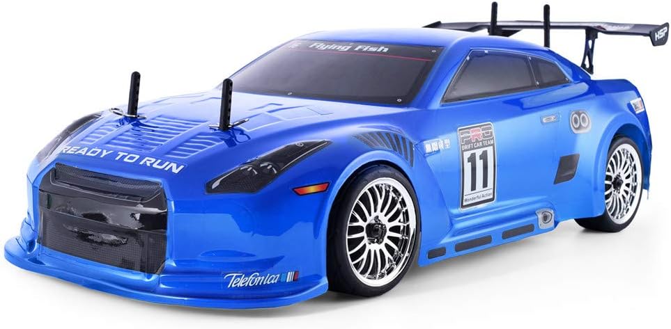 Rraycom HSP Racing Rc Car 4wd 1:10 Electric Power On Road High Speed Drift Car 94123 Flying Fish (Black)