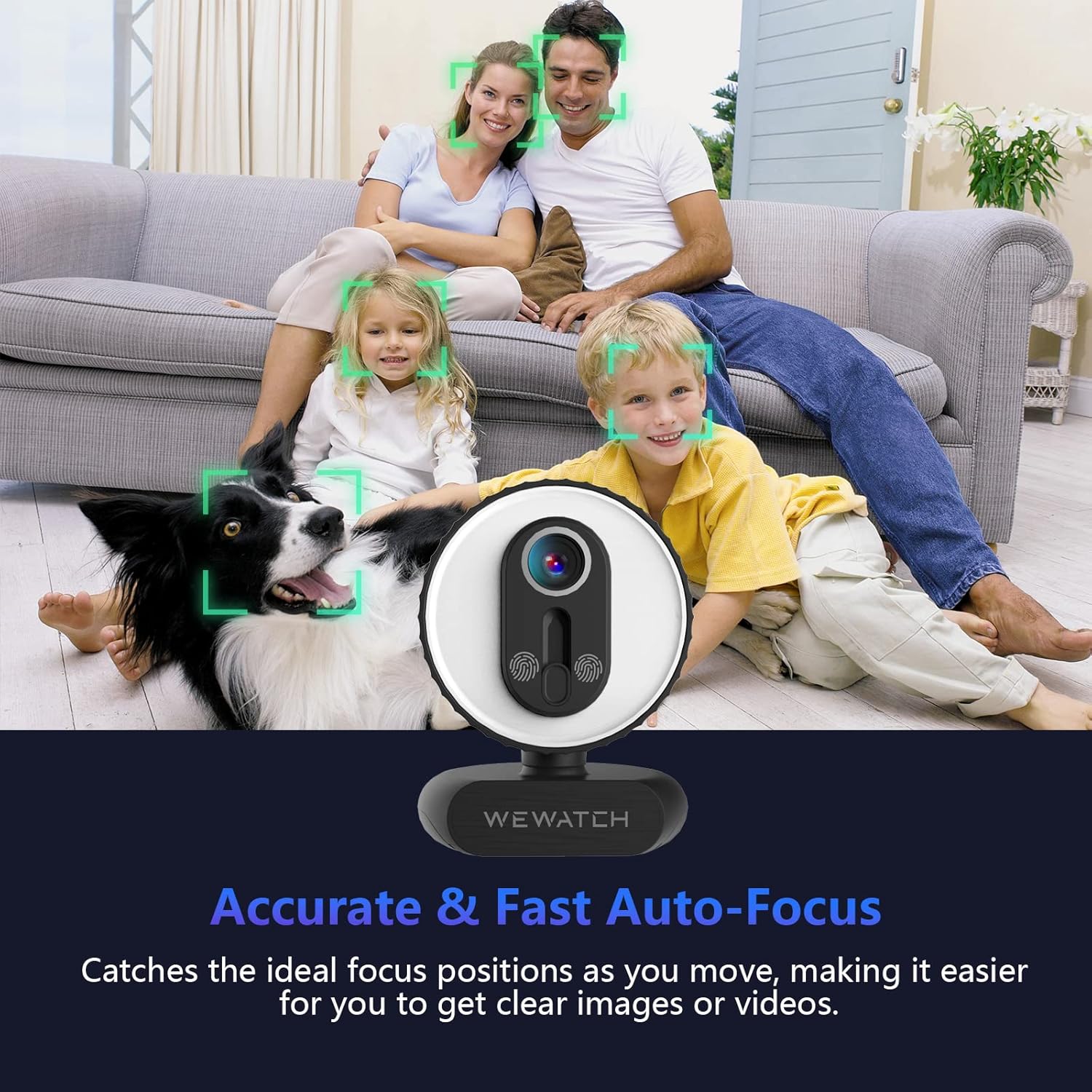 1080P Webcam, WEWATCH PCF2 Web Camera with 2 Microphone, Auto Focus Webcams, Plug & Play USB Webcam, Low Light Correction,Auto Exposure Control for Live Streaming/Video Conference, Zoom/Skype/FaceTime