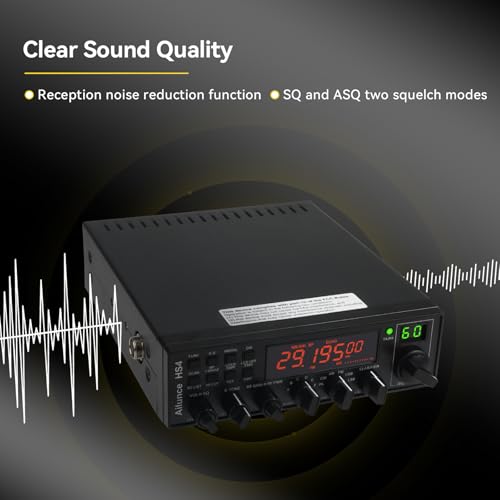 Retevis Ailunce HS4 10 Meter Radio, High Power SSB Ham Radio Base Station, CW/SSB/AM/FM/PA Mode, Noise Reduction, Dual Watch, SWR Protection, Amateur Mobile Radio Transceiver for Emergency Response
