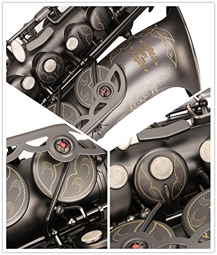 Glory Black Laquer E Flat Alto Saxophone with 11reeds,8 Pads cushions,case,carekit