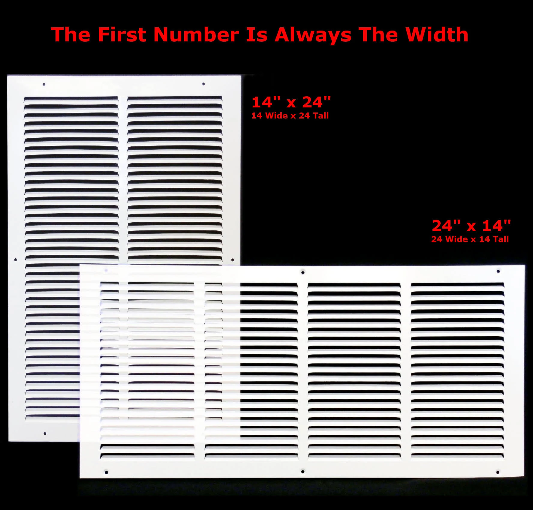 30x22 x 34x22 Return Air Grille - Sidewall and Ceiling - HVAC Vent Duct Cover