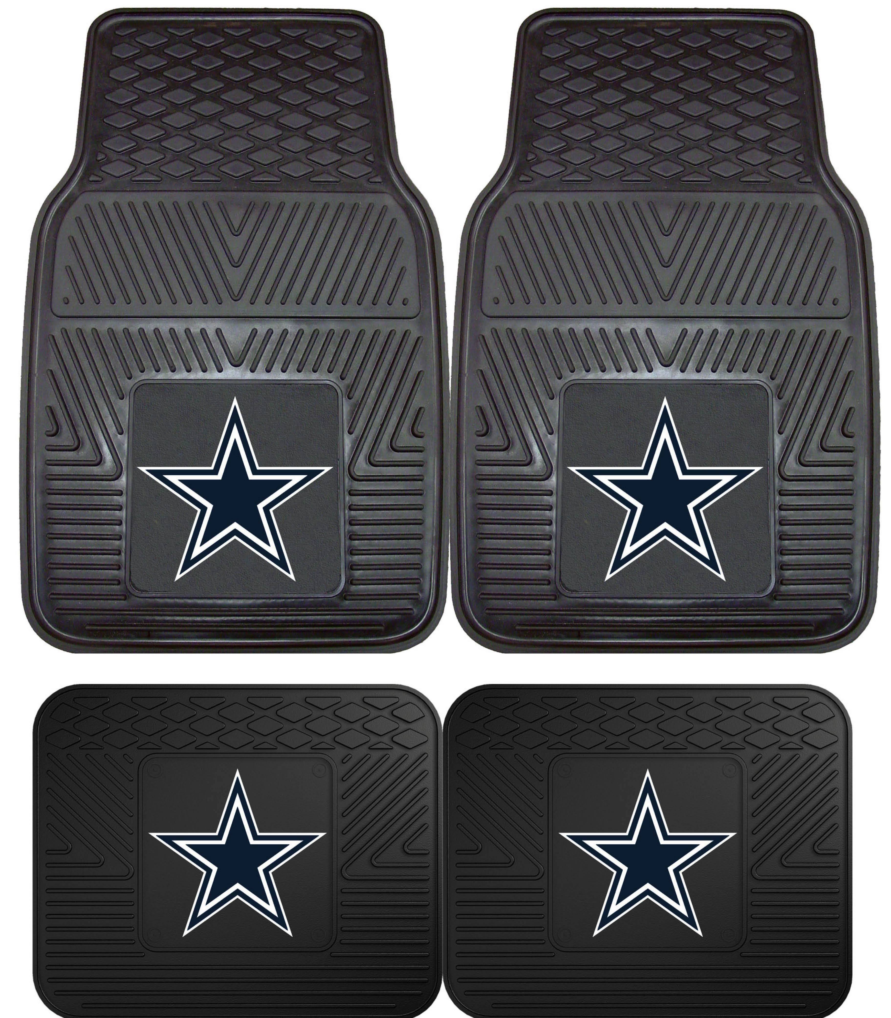 Dallas Cowboys 4 Piece Heavy Duty Vinyl Car Mats