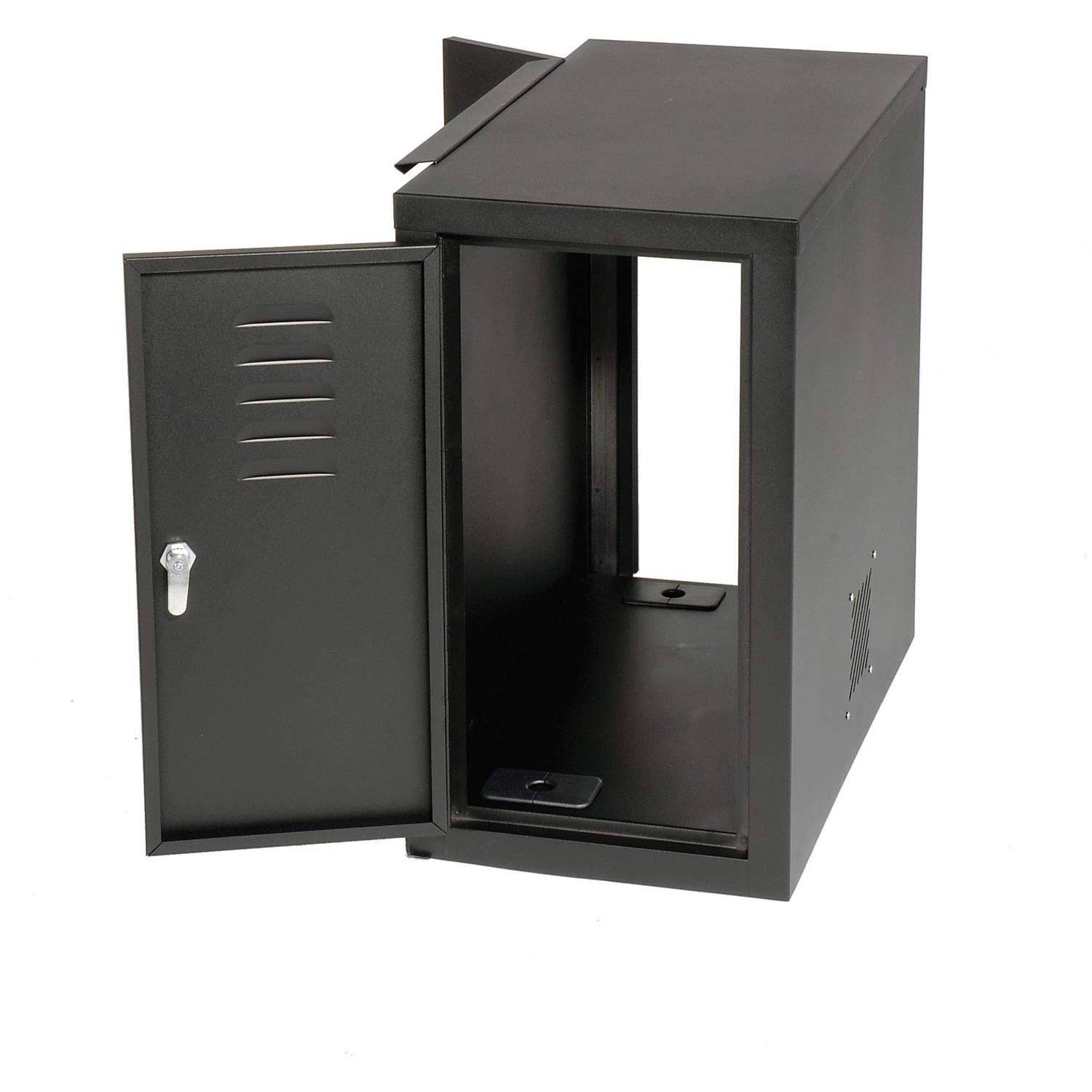 Computer CPU Security Enclosed Cabinet Side Car-Black
