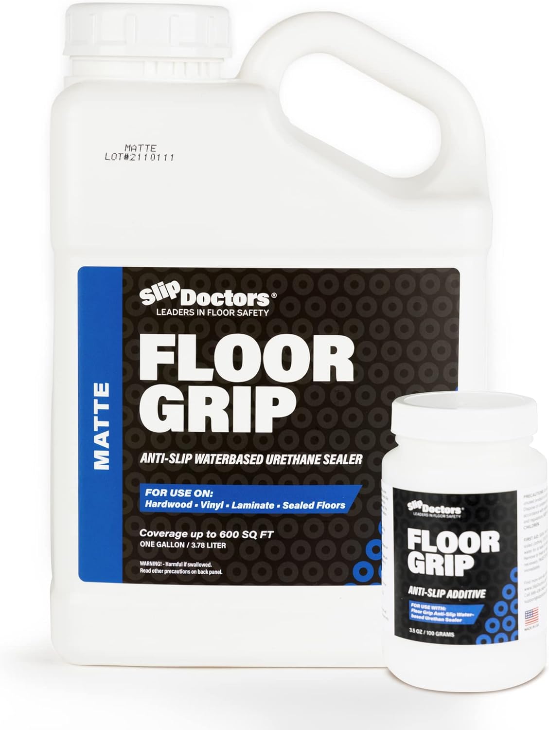 Non Slip Coating - Floor Grip by SlipDoctors (Matte) | Clear, Roll-On, High-Traction Non-Slip Sealer. Barefoot & Paw Friendly, Easy Application.