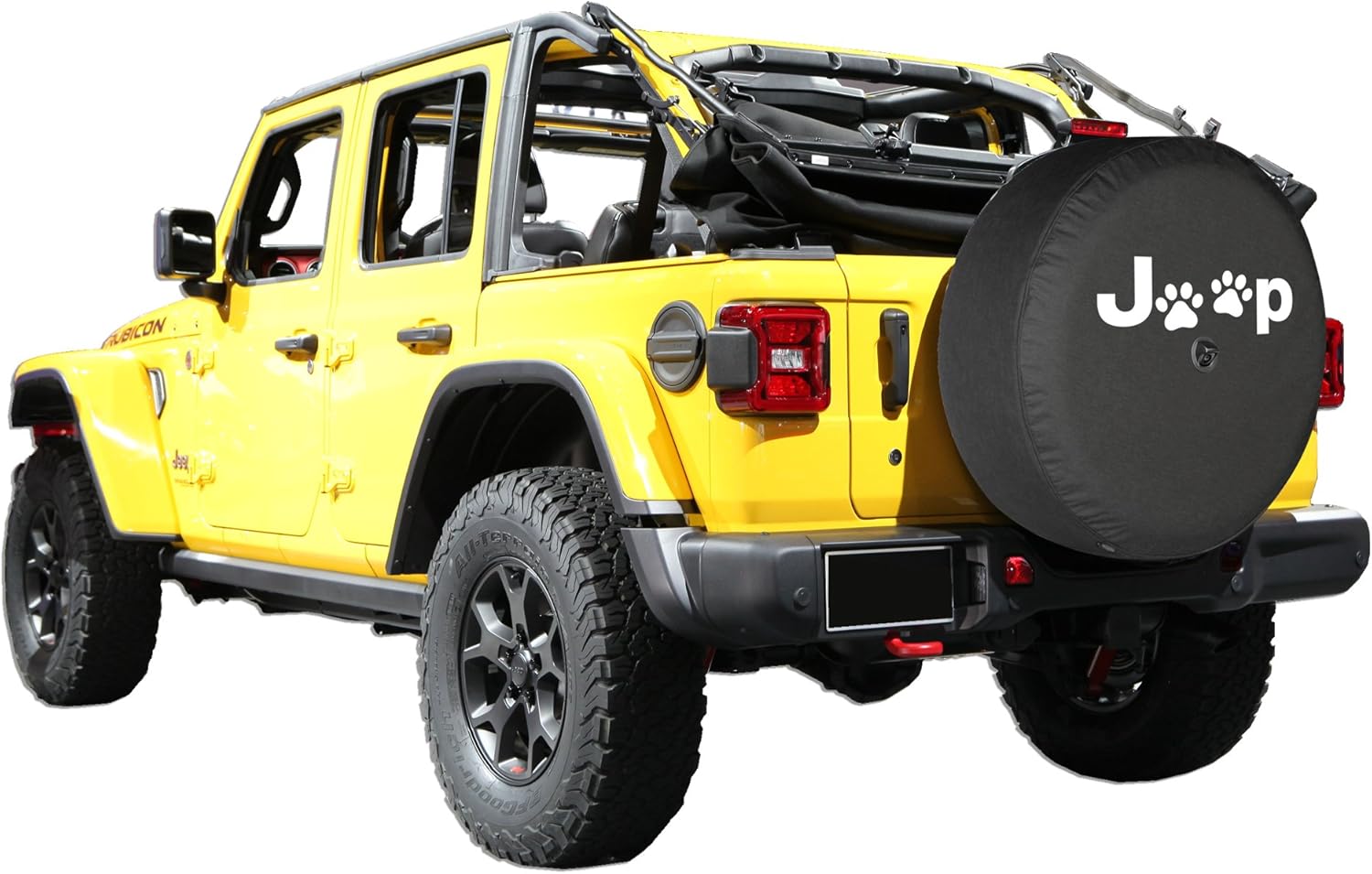 Boomerang - Paw Prints - 33 Soft JL Tire Cover for Jeep Wrangler JL (with Back-up Camera) - Rubicon (2018-2021)