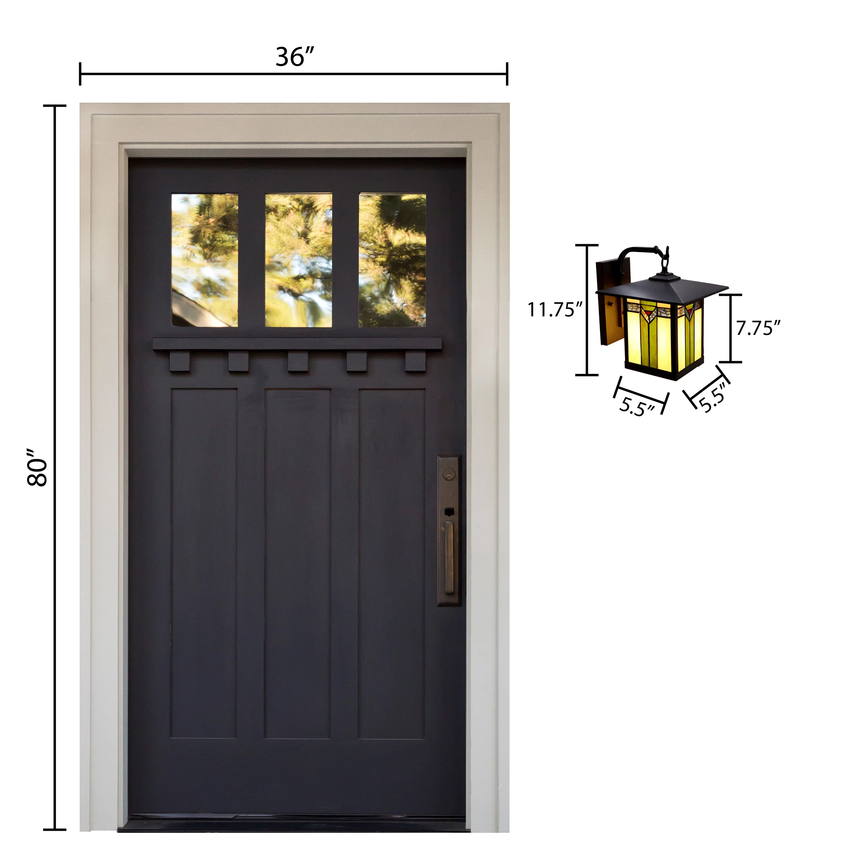 River of Goods Southwest 1-Light Bronzed Outdoor Stained Glass Wall Sconce