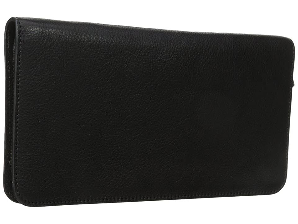 Fossil Multi-Zip Leather Passport Case - Black