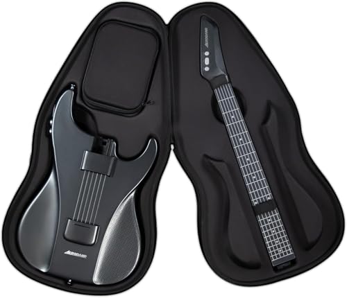 AeroBand Guitar Smart Guitar With Silicone Strings, Travel Silent Guitar With Detachable Fretboard, Headphone Jack, Built-in Speaker and Drum system, Aeroband APP Play, MIDI Guitar (With Bag)