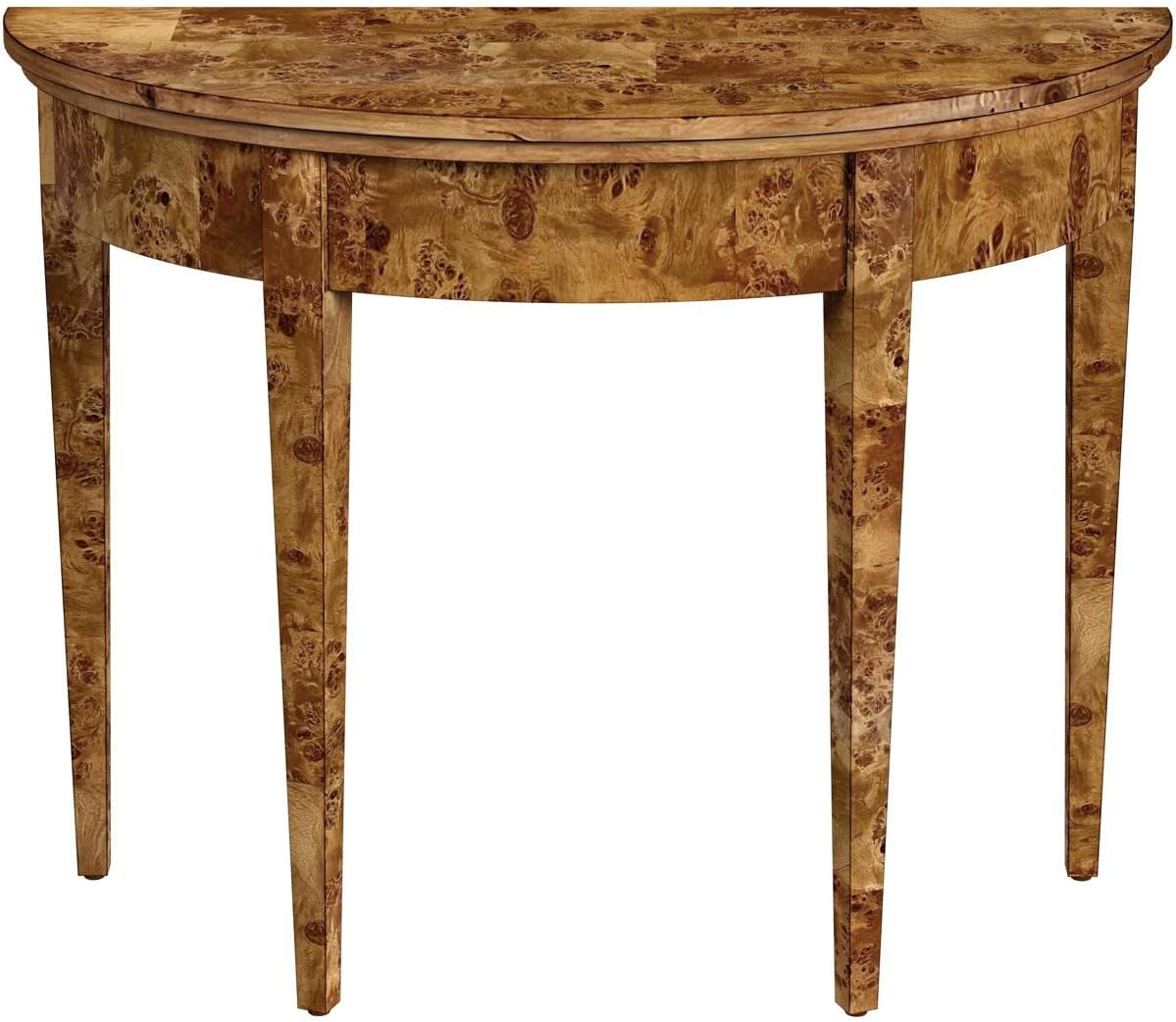 Butler Specialty Company Hampton Burl Wood Demilune 36" Console Table - Brown