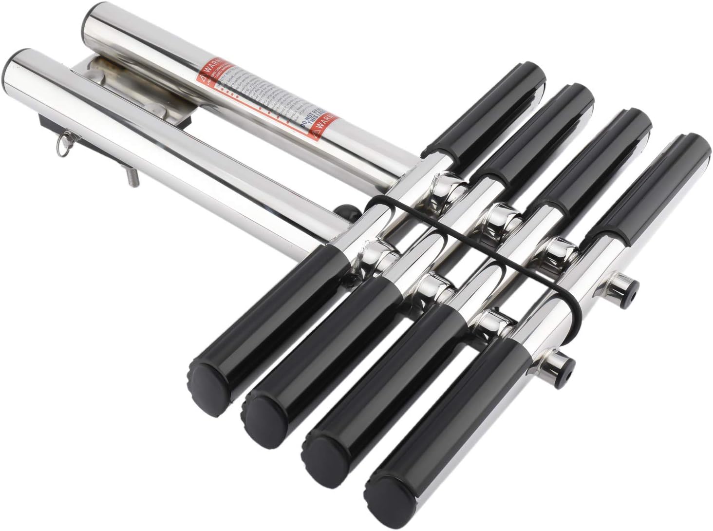 NovelBee 4 Step Dual Vertical Telescopic Boat Dive Ladder with transom mounting Bracket,316 Stainless Steel Sport Ladder for Marine Boat Yacht Swimming Pool