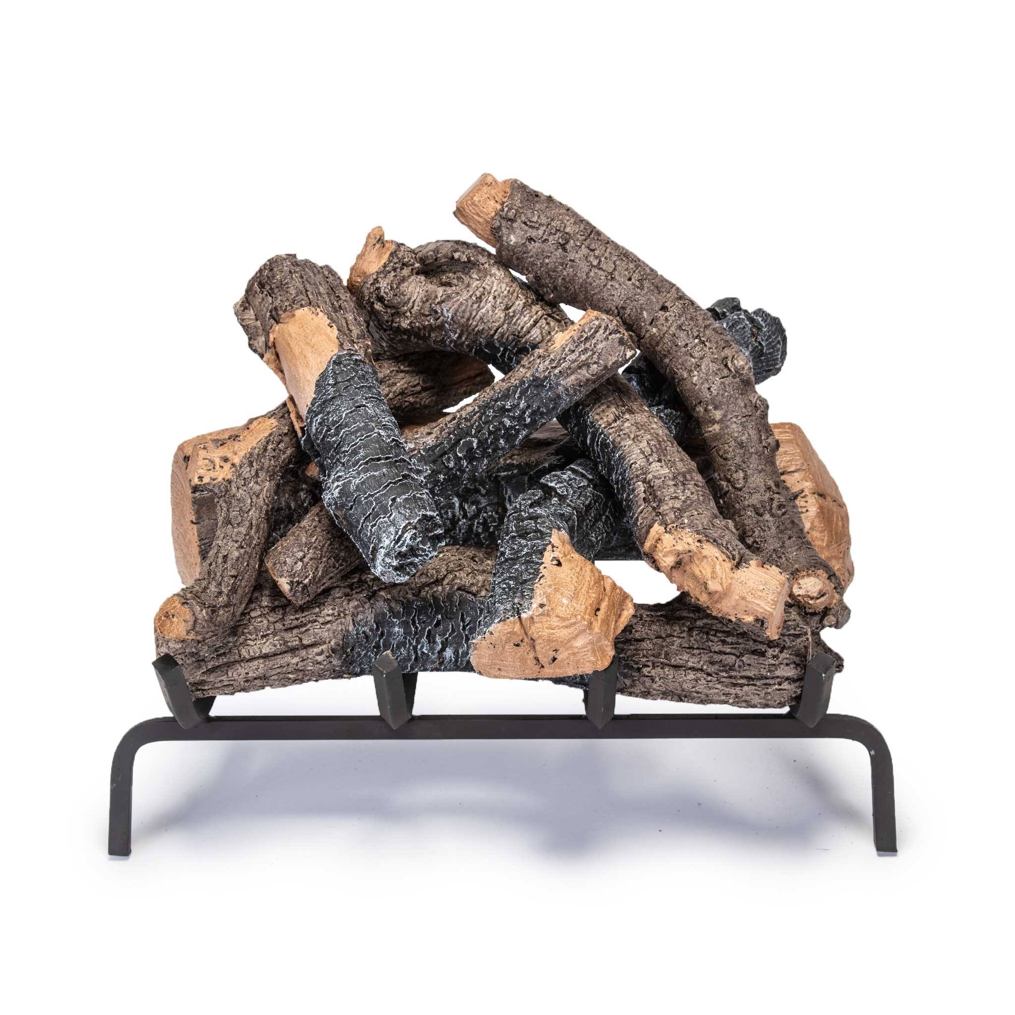 Real Fyre Vented Charred Oak Stack GAS Logs - 18/20x22