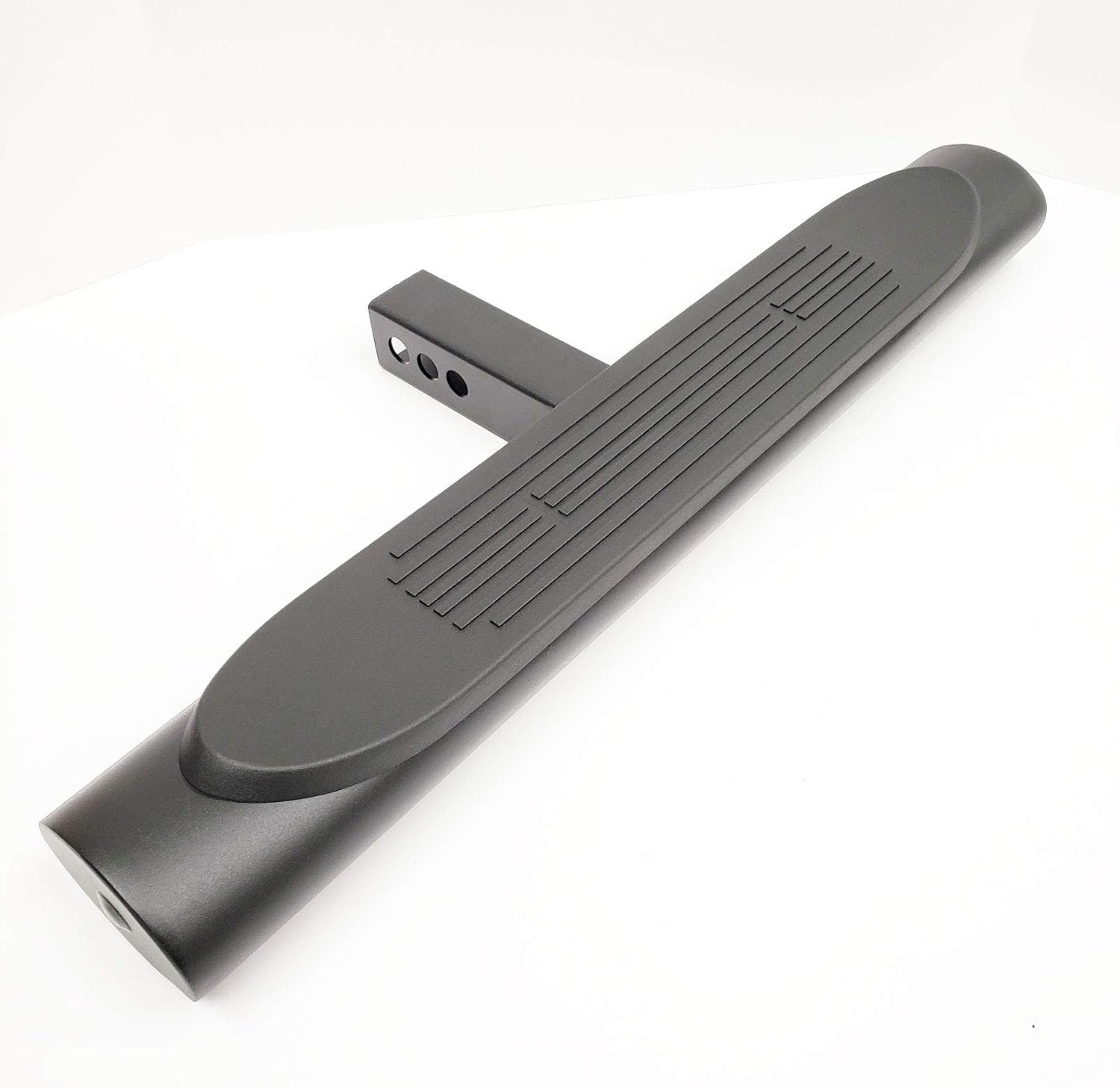 LEDIN 28" Lx3 Hx4 W Towing Hitch Step Bar 2" Receiver Black 4" Oval Straight Universal Truck Trailer Rear Bumper Guard