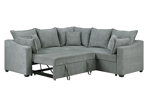 Oversized U-Shaped Sectional Sofa Couch Plush Corduroy Upholstered Modular Deep Seat Sofa&Couch Sectional W/Right Facing Chaise Lounge and 7 Toss Pillows for Home Apartment Living Room Furniture Sets