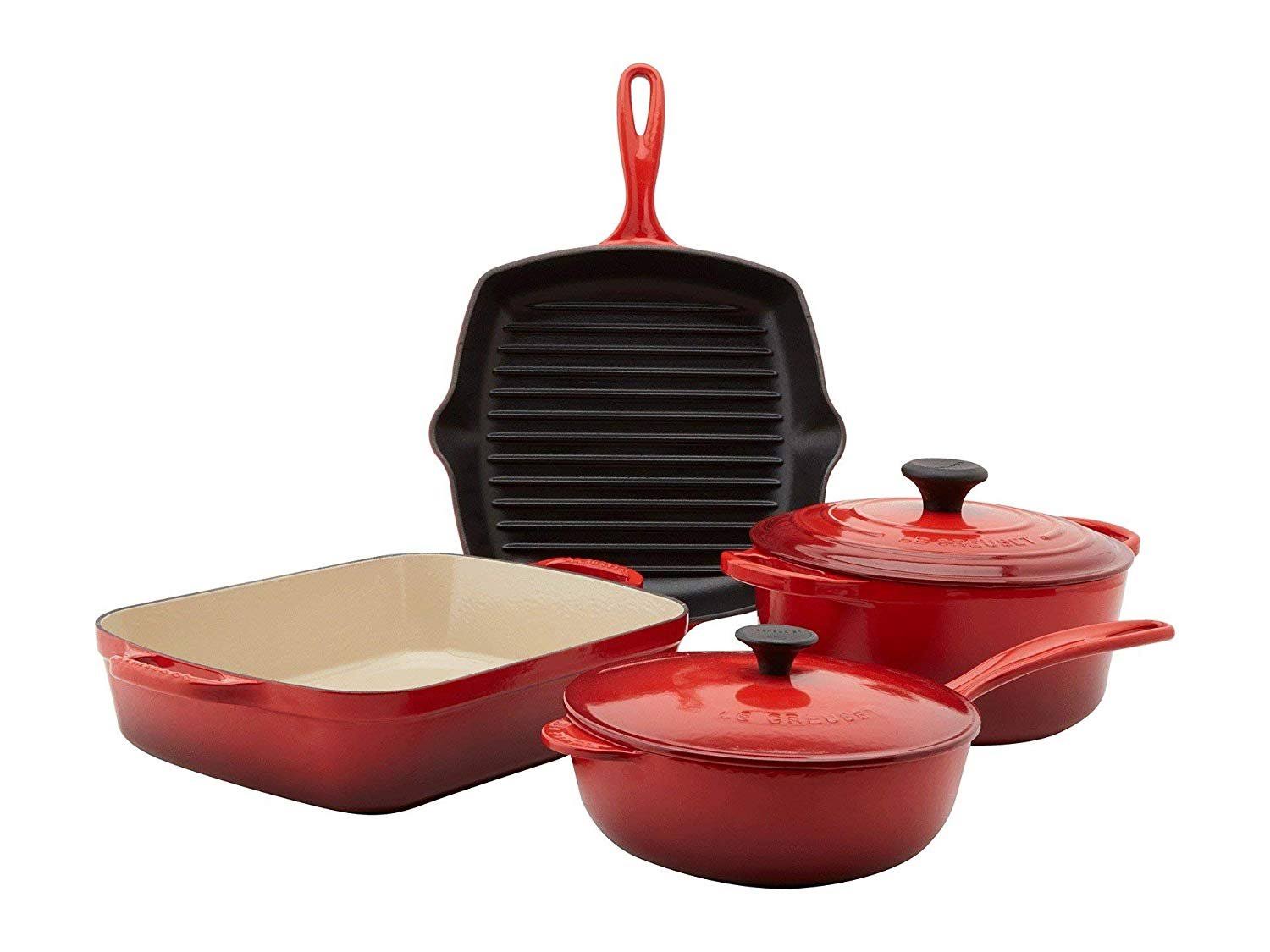 Le Creuset 6-Piece Signature Cast Iron Cookware Set - Cerise