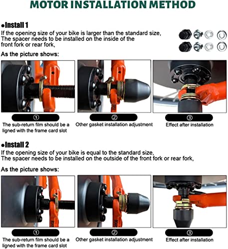 Electric Bike Conversion Kit 20"/24"/26"/27.5"/28"/29"/700C Front Wheel Electric Bike Conversion Kit,48V 1000W/1500W Electric Bicycle Motor Conversion Kit E-Bike Hub Motor with PAS System