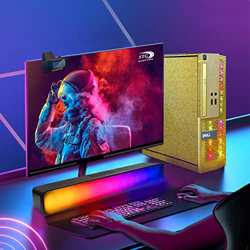 Dell RGB Gaming Desktop Computer PC, Intel Core i5, GeForce GT 1030 2GB GDDR5, 16GB RAM, 512GB SSD, 24 Inch HDMI Monitor, RGB Keyboard Mouse and Headset, WiFi, Windows 10 Pro (Renewed)