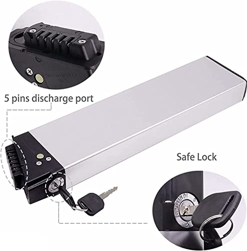Ebike Battery 36V 8Ah 10Ah 12.5Ah 15Ah Folding Built-In Electric Bike Lithium Battery for 200W-700W Motor Electric Bicycle Battery with Charger, Folding Bike Mountain Bike Battery 36V 8Ah,410mm