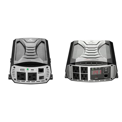 Cobra PRO 2500W Professional Grade Power Inverter, Portable – 2500-Watt Car Charger, 4 Grounded AC Outlets, 2 Fast Charge USB Ports and Remote Controller (CPIALCDG1) Compatible