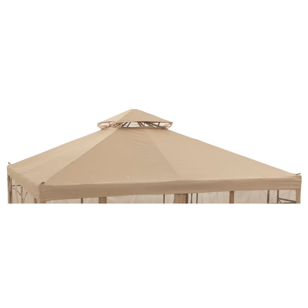 1 PK, Outdoor Expressions 10 Ft. x 10 Ft. Tan Polyester Replacement Gazebo Canopy