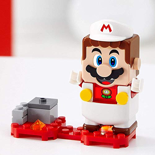 LEGO Super Mario Fire Mario Power-Up Pack 71370; Building Kit for Creative Kids to Power Up The Mario Figure in The Adventures with Mario Starter Course (71360) Playset (11 Pieces)