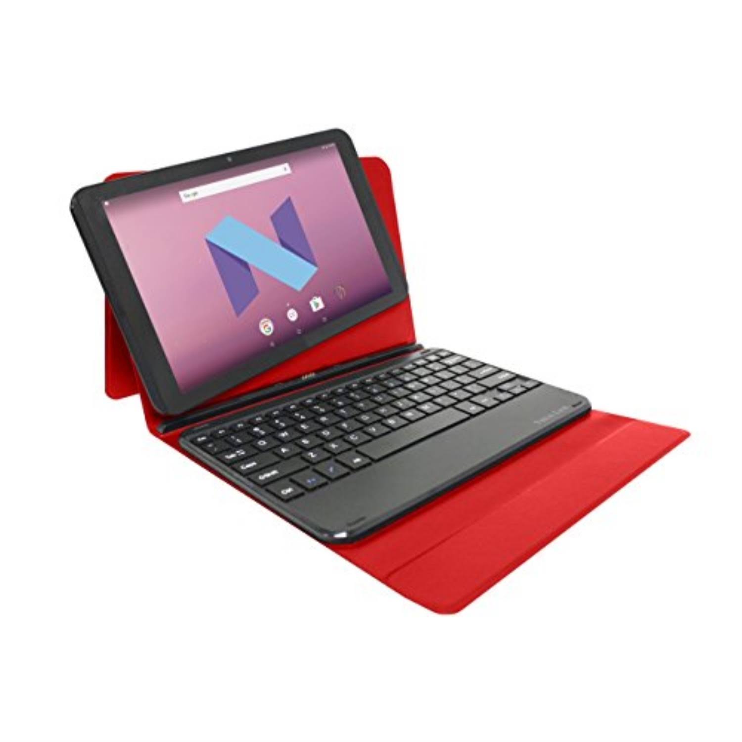 Visual Land Prestige Elite 10QD - IPS Quadcore - 16 GB - Red - includes [2-in-1] Docking Keyboard Case Stand - 10.1x22