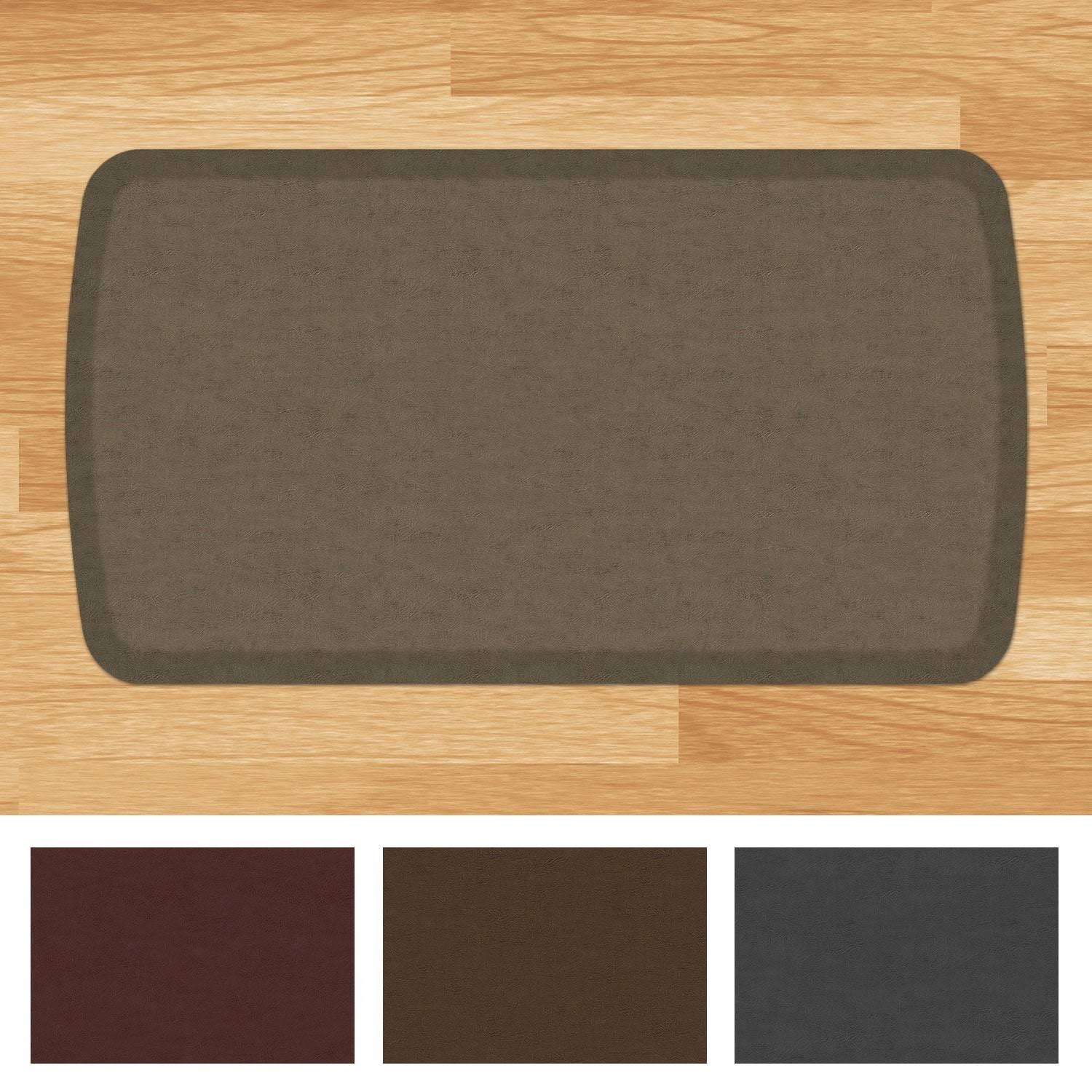 GelPro Comfort Kitchen Mat Anti Fatigue Floor Elite Vintage Leather Rustic Brown