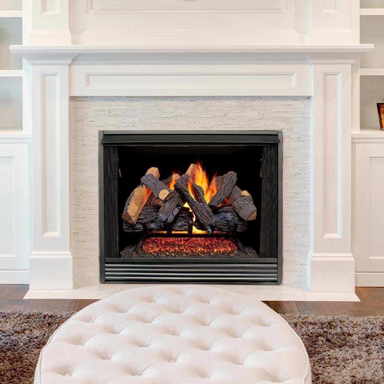 Duluth Forge FNVL24-1 Vented Natural GAS Fireplace Log Set-55,000 BTU, 24 inch, Oak