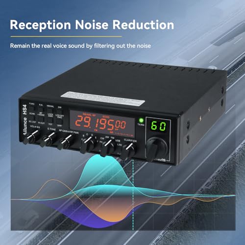 Retevis Ailunce HS4 10 Meter Radio, High Power SSB Ham Radio Base Station, CW/SSB/AM/FM/PA Mode, Noise Reduction, Dual Watch, SWR Protection, Amateur Mobile Radio Transceiver for Emergency Response