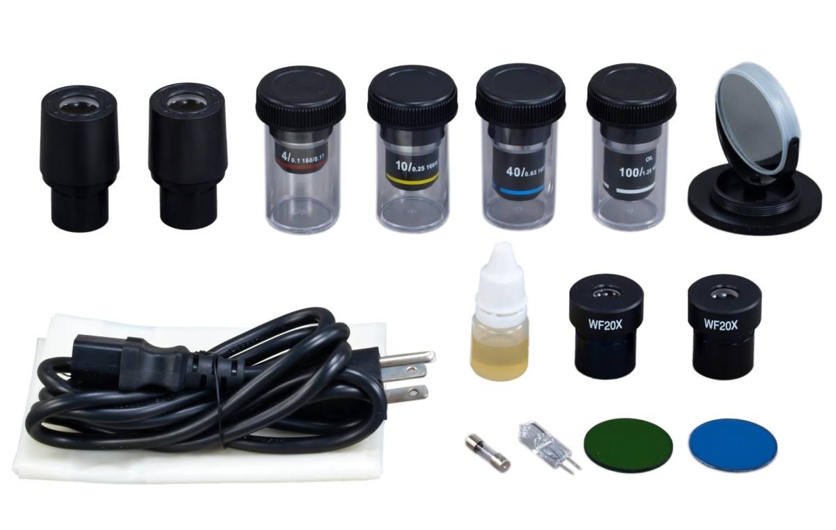 OMAX 40X-2000X Binocualr Lab Compound Microscope with Double Layer Mechanical Stage