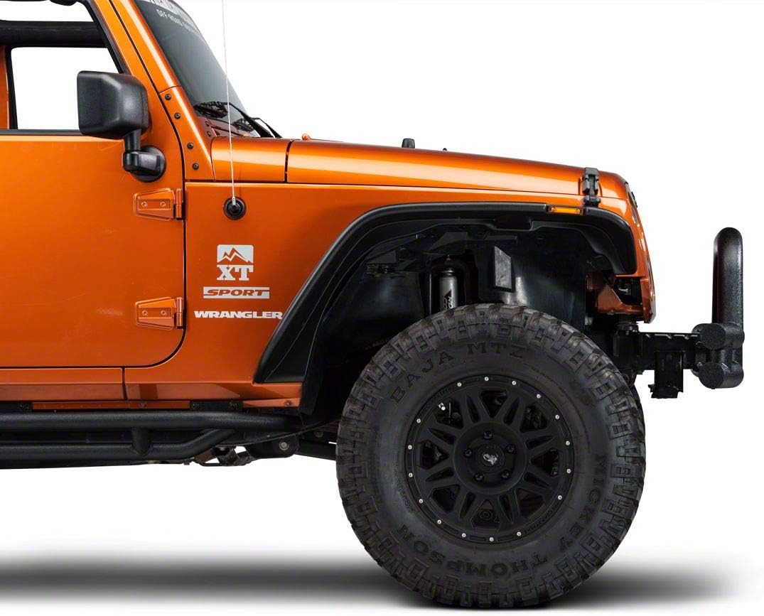 Barricade Tubular Front Bumper with Winch Cutout; Textured Black Compatible with 07-18 Jeep Wrangler JK