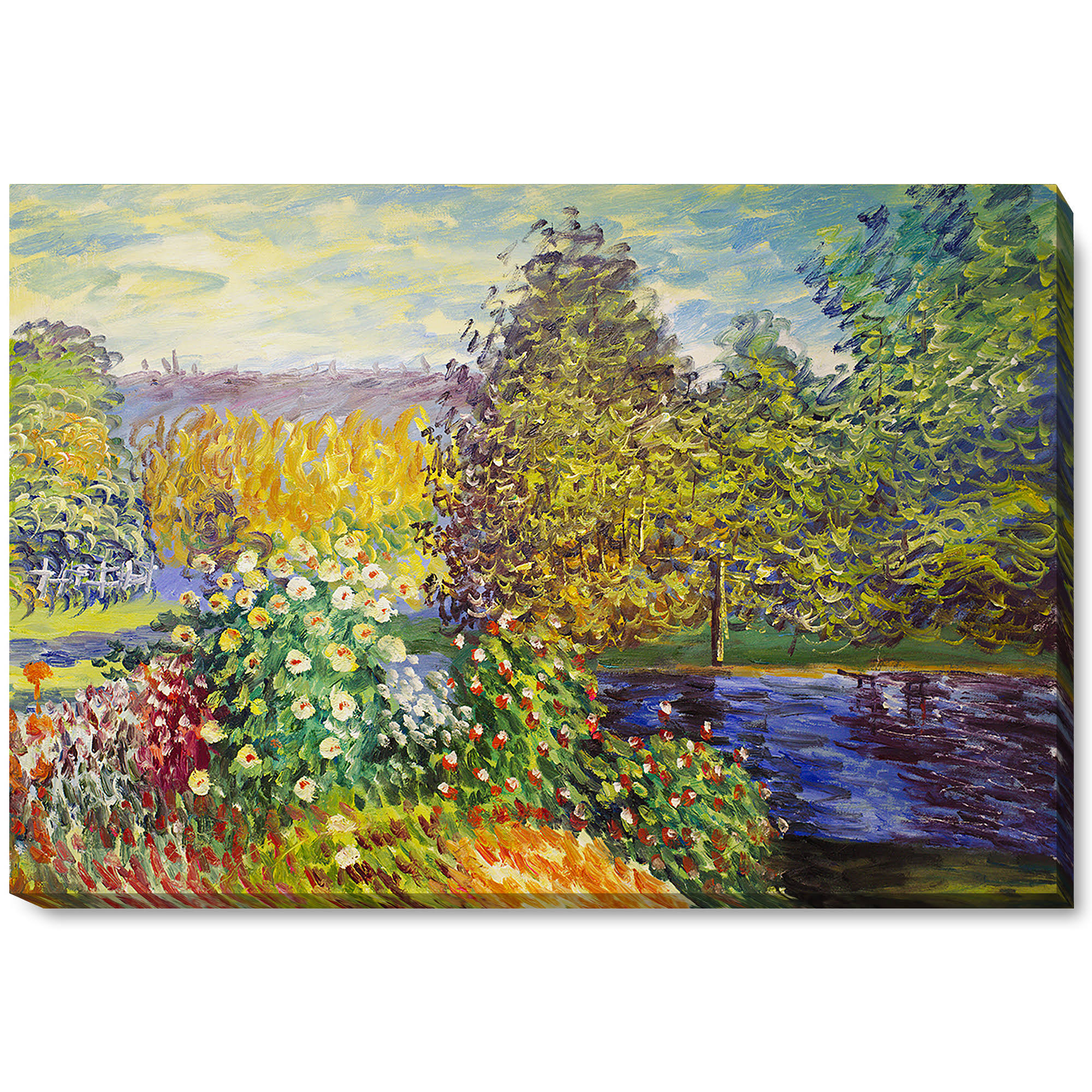 La Pastiche Claude Monet &Corner of The Garden at Montgeron& Canvas Art