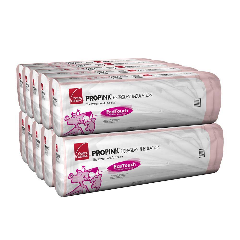 Owens Corning R-30 Pink Cathedral Ceiling Unfaced Fiberglass Insulation Batt 15-1/2 in. x 48 in. (10-Bags) 111676
