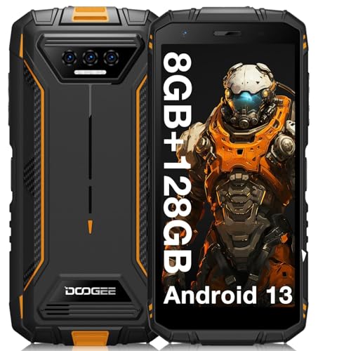 DOOGEE S41 Plus Rugged Smartphone 2024,128GB/TF 1TB,Android 13 Smartphone,IP68 Waterproof Phone,6300mAh Battery,Octa Core,AI Main Camera Rugged Phone,5.5" IPS HD+ Display,Face Unlock,OTG/NFC
