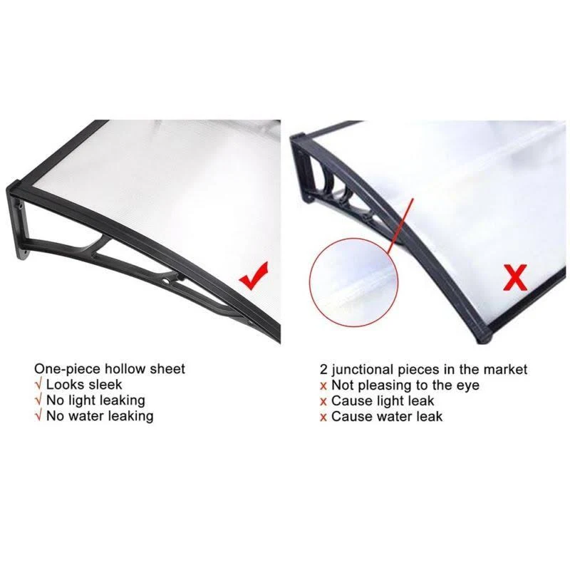 78x39x22 Clear 2 Whole Polycarbonate Hollow Sheets Porch Window Door Patio Cover Awning