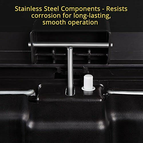 Rubbermaid Commercial Slim Jim Stainless Steel Step-On Container w/Dual Liner, Front Step, 8 gal, Blk