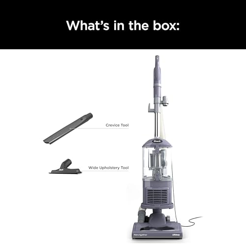 Shark Upright Vacuum, Navigator Lift-Away Deluxe with Large Dust Cup Capacity, HEPA Filter, Swivel Steering, Upholstery Tool & Crevice Tool, Blue, NV360