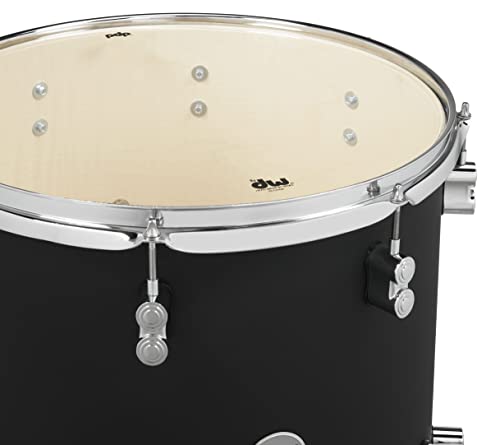 Pacific Drums & Percussion Drum Set Concept Maple 5-Piece, Satin Black Shell Pack (PDCM2215BK)