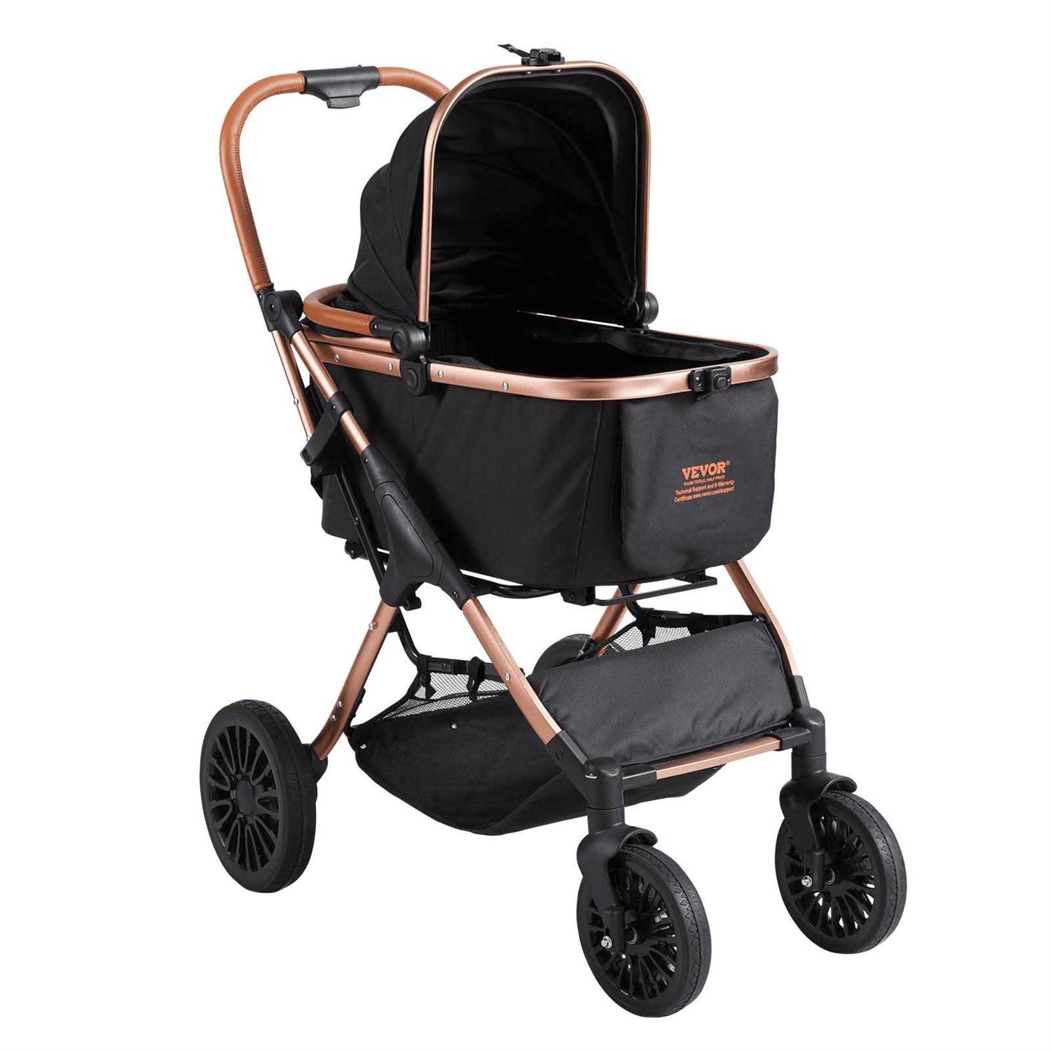 VEVOR Pet Stroller 4 Wheels Dog Stroller Rotate with Brakes - Pet Supplies online store