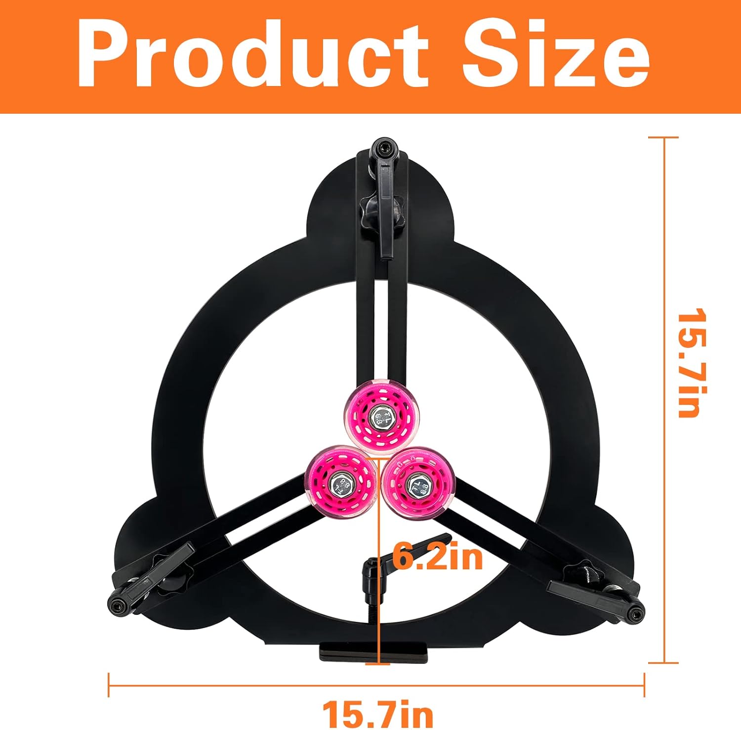 3-Point Woodturning Adjustable Steady Rest for 12" Lathe Swing, lathe Accessory - Break Open Style