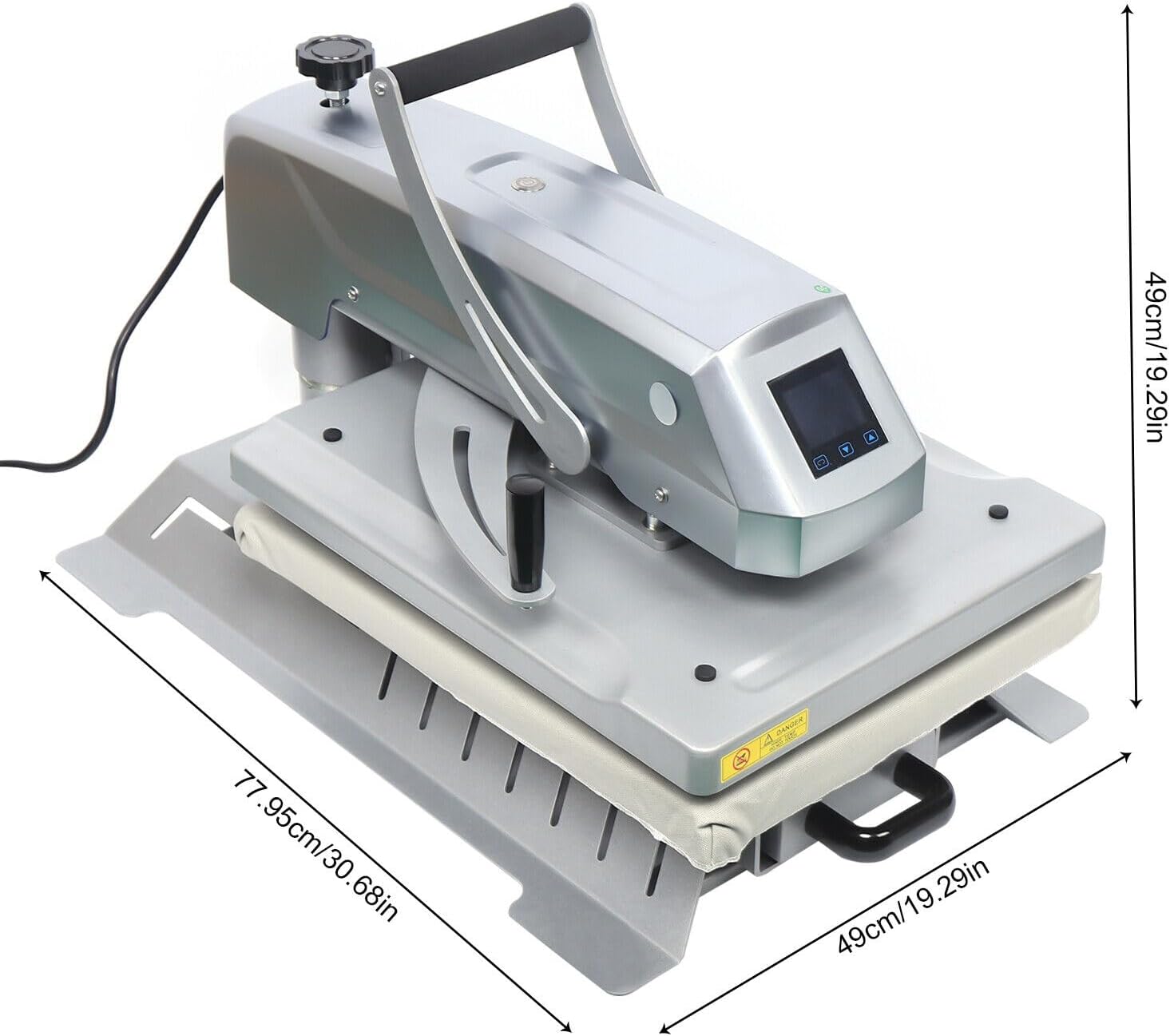 Auto Open Heat Press Machine, 16x20 Inch Clamshell Heat Press Auto Open, Digital Clam Heat Press for T Shirts Bags Mouse Pads More, Home Heat Transfer Machine for Gifts Business, silvery