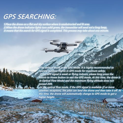 Holyton Drones With Camera For Adults 4k, HT50 Drone With Remote Control Camera, GPS Quadcopter Auto Return, Follow Me, Brushless Motor, Circle Fly, Waypoint Fly, Altitude Hold, Headless Mode