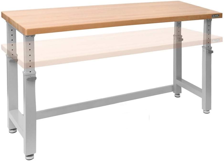 Seville Classics UltraHD 72" W X 25" D Wood Top Height Adjustable Workbench 2000 Lb Capacity