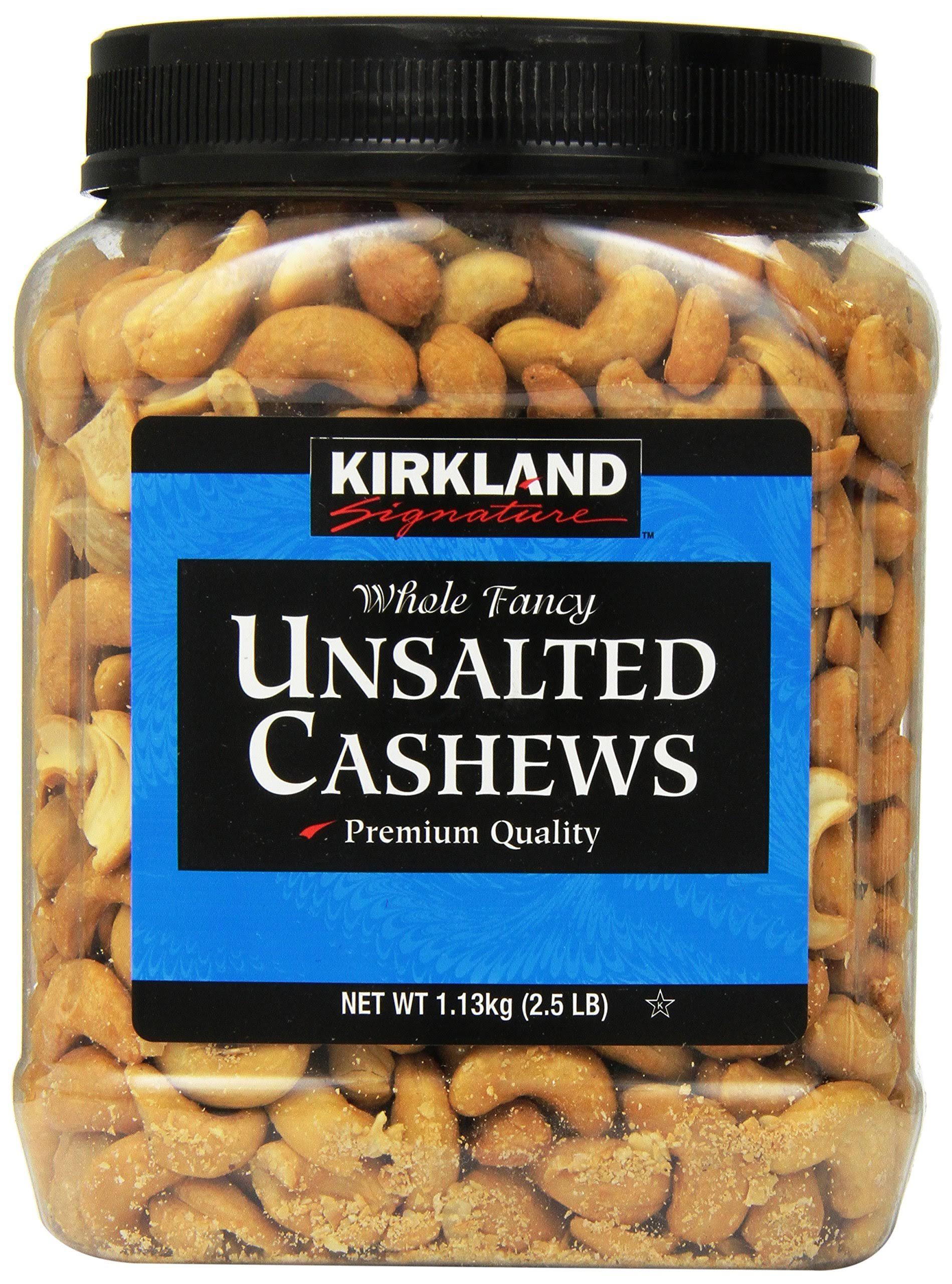 Kirkland Signature Unsalted Cashews, 2.5 lb, 2 Pack, 1count