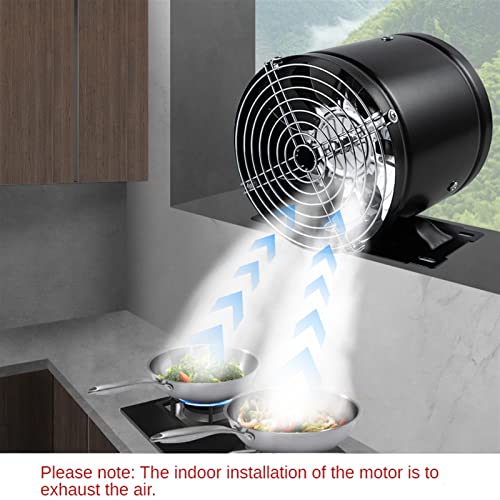 HASMI Exhaust Fan Window Duct Air Ventilation Blower with Mounting Base and Protection Mesh, 6/7/8 Inch Ventilator Booster Extractor for Toilet Kitchen Industrial Fan Ventilation Fan