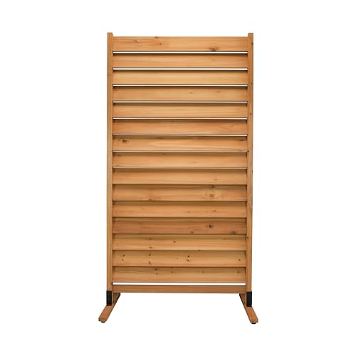Enclo Privacy Screens EC18008 Richmond Wood Outdoor Privacy Fence Screen No-Dig Kit 38" W x 42" H, Cedar (2 Panels)