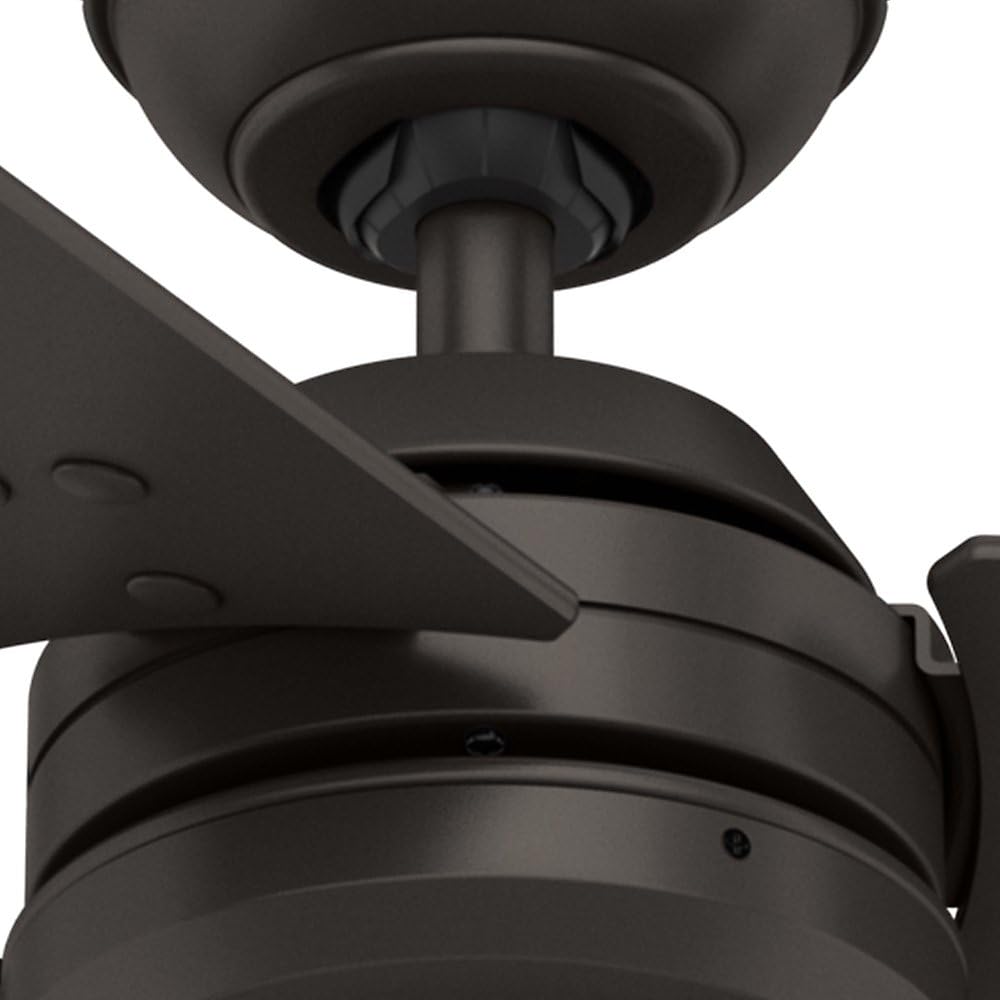 Hunter Cassius Indoor / Outdoor Ceiling Fan with Pull Chain Control, 52, Premier Bronze