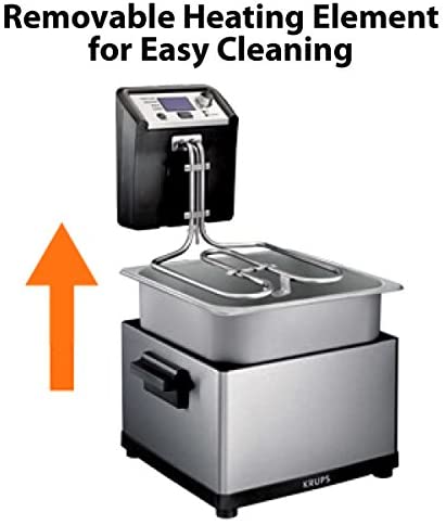 KRUPS KJ502D51 Deep Fryer, Electric Deep Fryer, Stainless Steel Triple Basket Fryer, 4.5 Liter, Silver