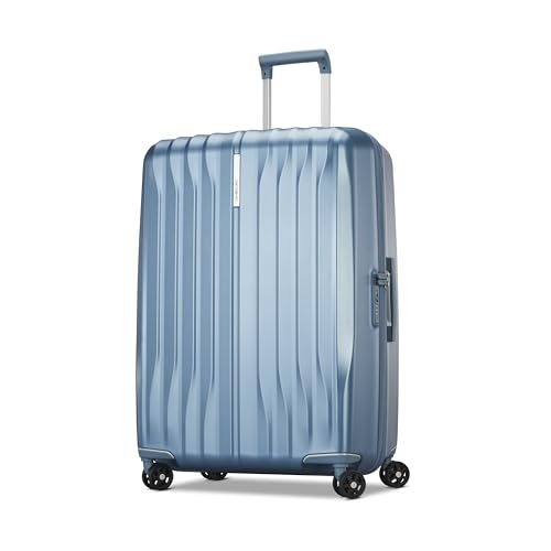 Samsonite UpLIFT 19" Lightweight Hardside Carry-On Luggage with Spinner Wheels - Expandable - Airline-Approved, Polycarbonate Hard Suitcase for Ultra Lightweight Travel - Silver Shimmer