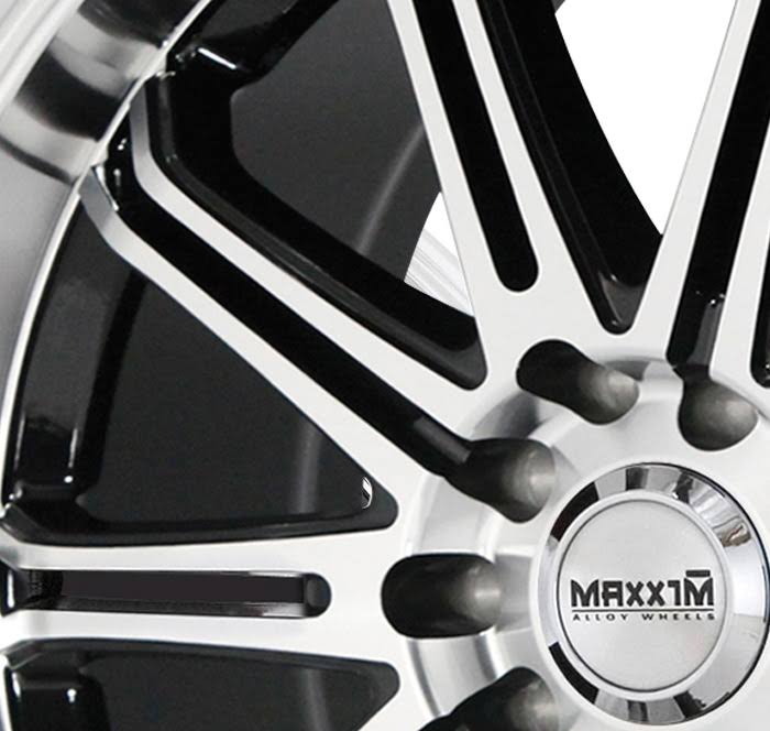 Maxxim Ferris Black Wheel with Machined Face (17x7 /4X100Mm)