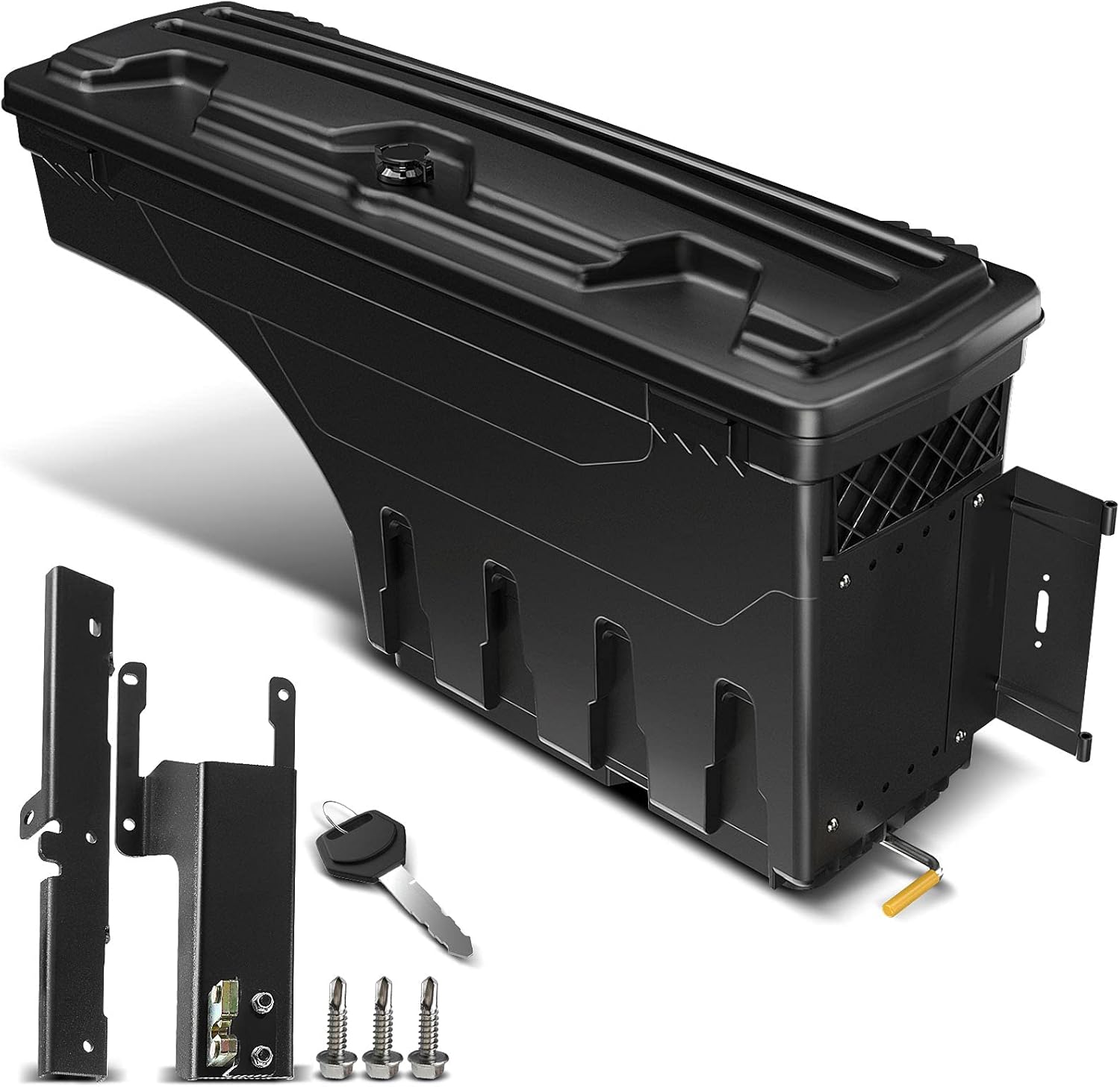 A-Premium Lockable Truck Bed Storage Box Case Tool Box Compatible with Ford F-250 F250 F-350 F350 Super Duty 2017 2018 2019 2020 Pickup Right Passenger Side
